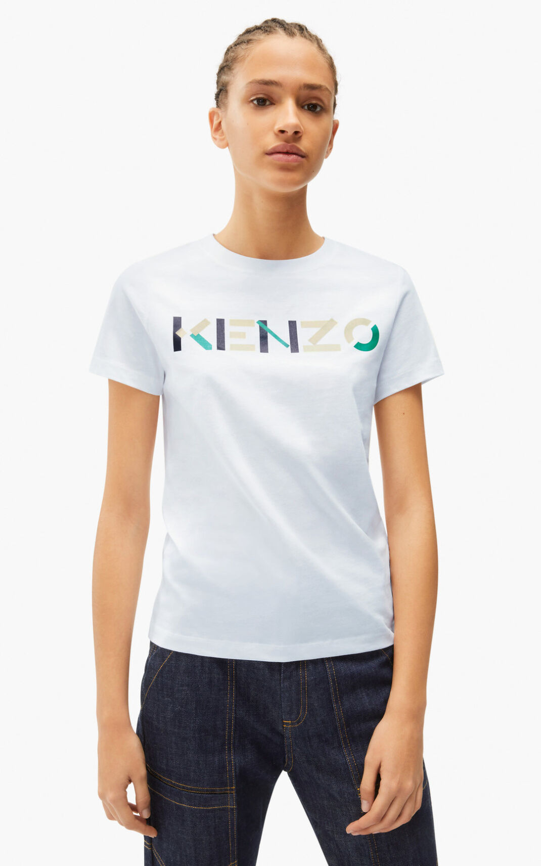 Kenzo with multicoloured logo T-shirts Dame - Hvide DK-435417